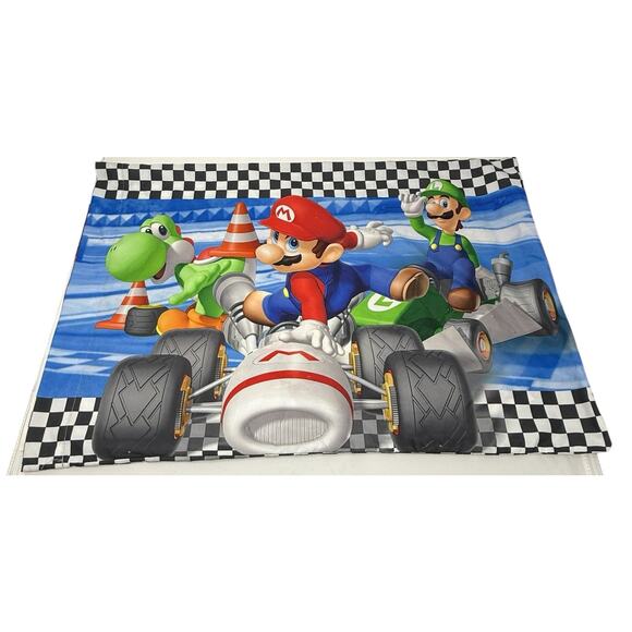 Nintendo 2021 Mariokart Standard Size Pillow Case Mario Luigi Yoshi 30 x 20 In - Picture 1 of 12